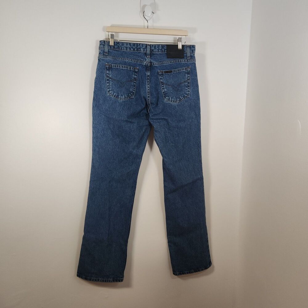 Harley Davidson Medium Blue Wash Denim Jeans Women's Size 12 LONG Boot Cut - Picture 4 of 13